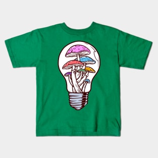 colorful light mushroom Kids T-Shirt